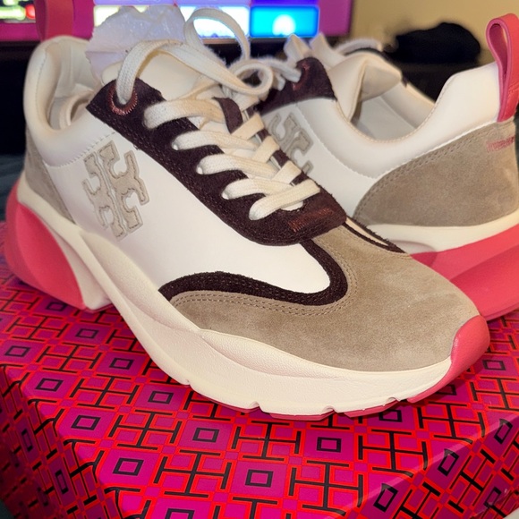 Tory Burch Shoes - Tory Burch White and Pink Sneakers